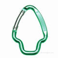 Tree-shape carabiner hook, customized styles are accepted, made of aluminum alloy
